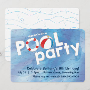 Invitation de la partie de pool