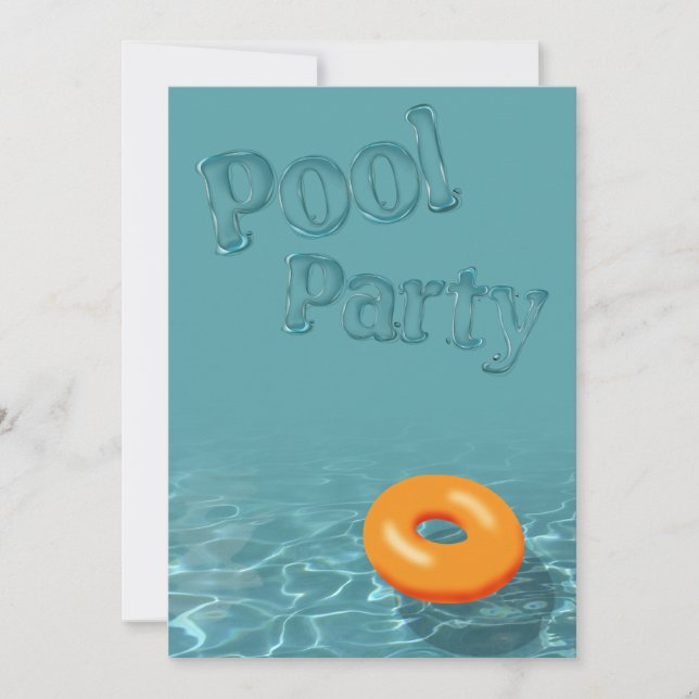 Invitation de la partie de pool (Devant)