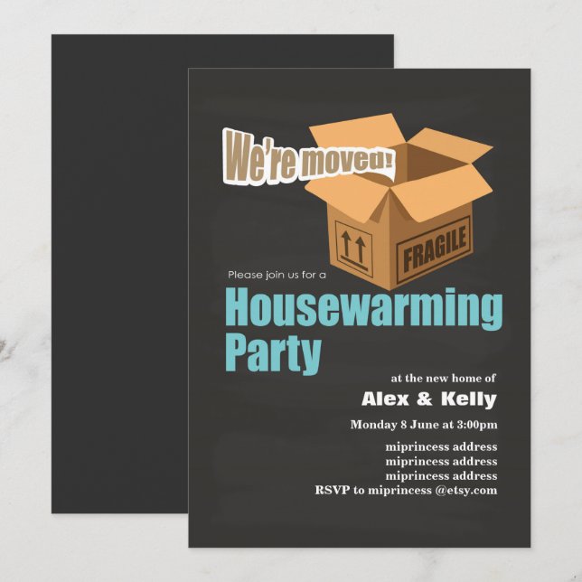 Invitation de la Partie de réchauffement du foyer (Devant / Derrière)