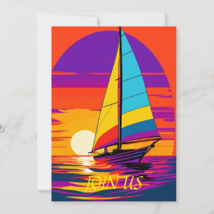 Invitation de la partie de retrait de bateau à voi