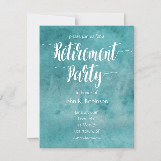 Invitation de la partie de retrait de l'aquarelle (Devant)