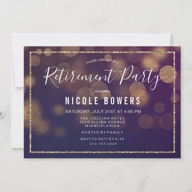 Invitation de la partie de retraite (Devant)
