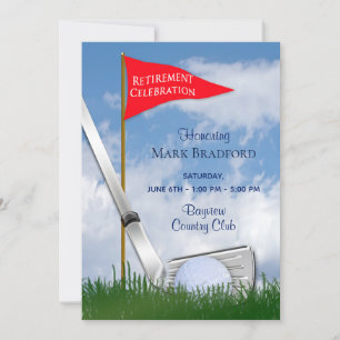 Invitation de la partie de retraite, club de golf/
