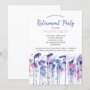 Invitation de la partie de retraite de golf pour f