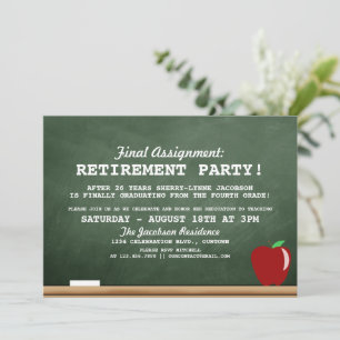 Invitation de la partie de retraite de l'enseignan