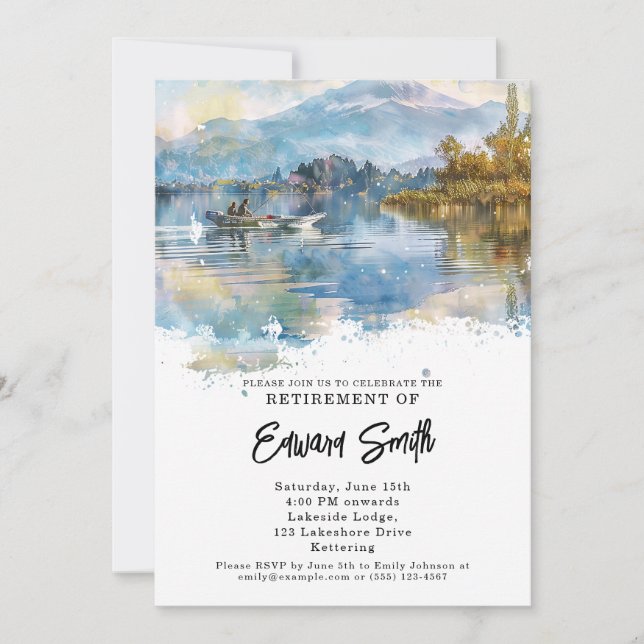 Invitation de la partie de retraite de pêche (Devant)