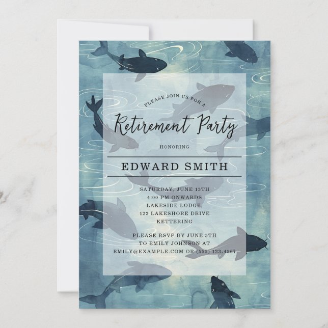 Invitation de la partie de retraite de pêche (Devant)