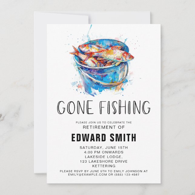 Invitation de la partie de retraite de pêche (Devant)