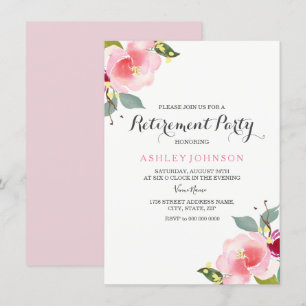 Invitation de la partie de retraite des fleurs d'a