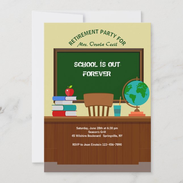 Invitation de la partie de retraite du bureau de l (Devant)