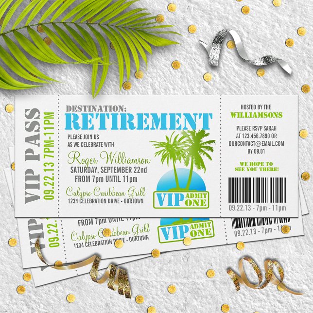 Invitation de la partie de retraite du laissez-pas (Créateur téléchargé)