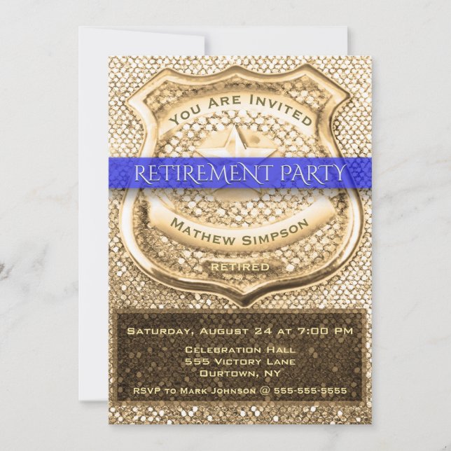 Invitation de la partie de retraite d'un agent de  (Devant)