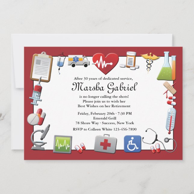 Invitation de la partie de retraite Médicale (Devant)