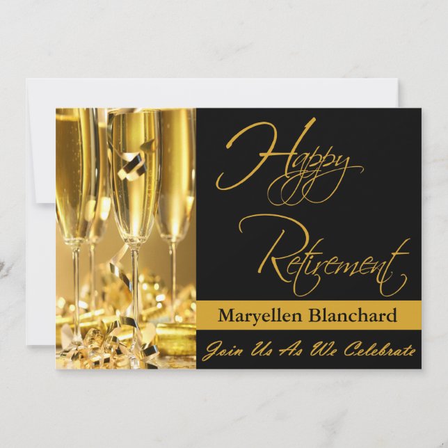 Invitation de la partie de retraite personnalisée (Devant)