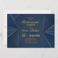 Invitation de la partie de retraite polygonale ble
