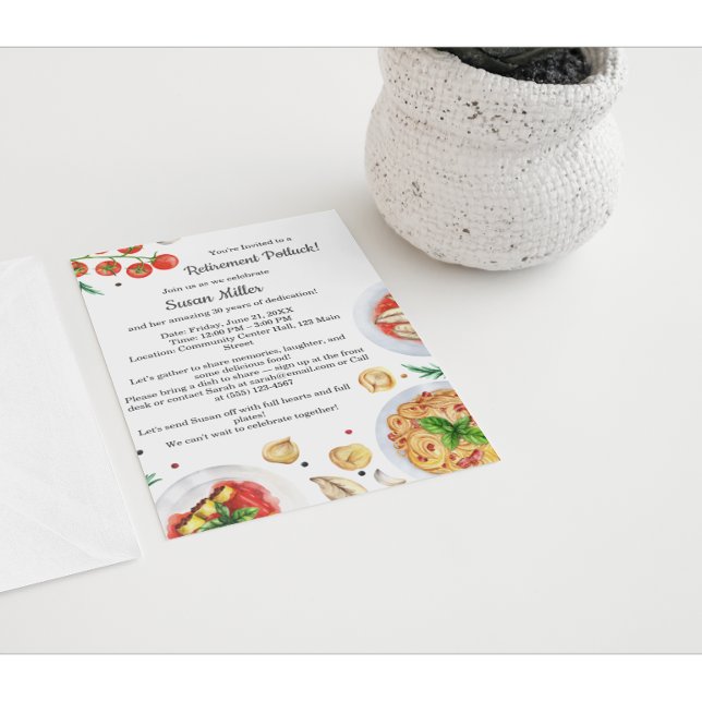 Invitation de la partie de retraite Potluck (Créateur téléchargé)