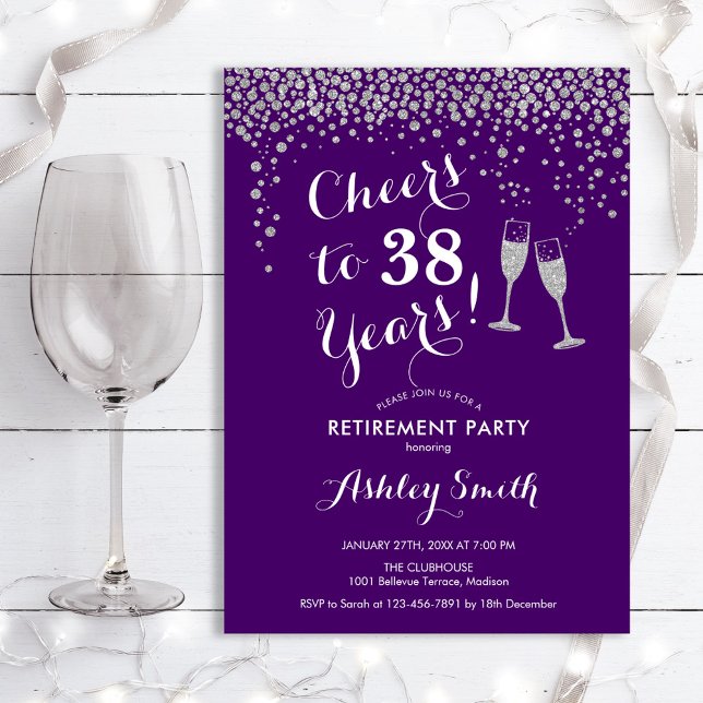 Invitation de la partie de retraite Purple Silver (Créateur téléchargé)