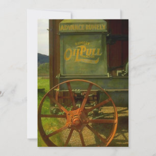 Invitation de la partie de retraite Tracteur vert 