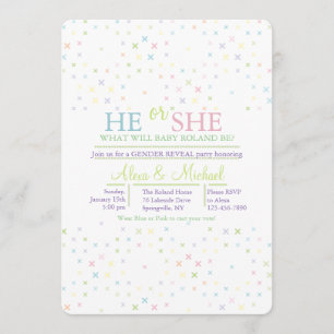 Invitation de la partie de révélation de genre int