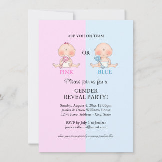 Invitation de la partie de révélation de genre - r