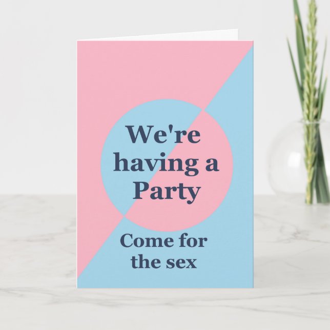 Invitation de la partie de révélation de genre ros (Devant)