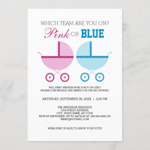 Invitation de la partie de révélation de genre ros