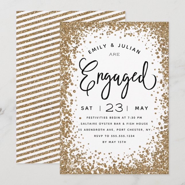 Invitation de la partie d'engagement (Devant / Derrière)