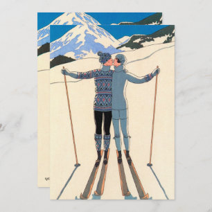 Invitation de la partie d'engagement Art Déco vint