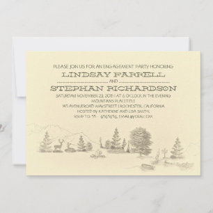 Invitation de la partie d'engagement au camping
