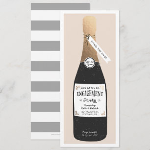 Invitation de la partie d'engagement Bubbly
