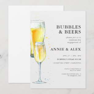 Invitation de la partie d'engagement - Bulles et b