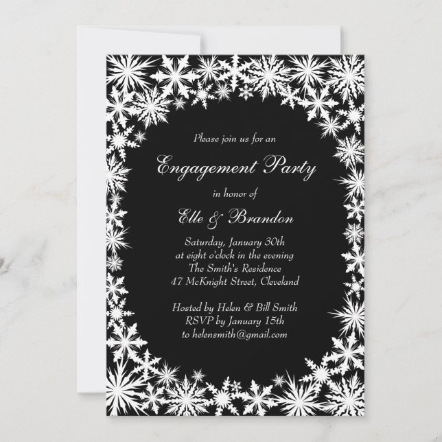 Invitation de la partie d'engagement de dentelle d (Devant)