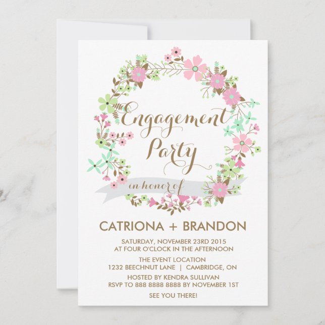 Invitation de la partie d'engagement de la couronn (Devant)