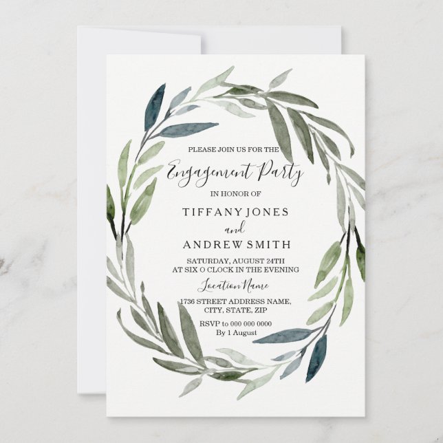 Invitation de la partie d'engagement de la feuille (Devant)