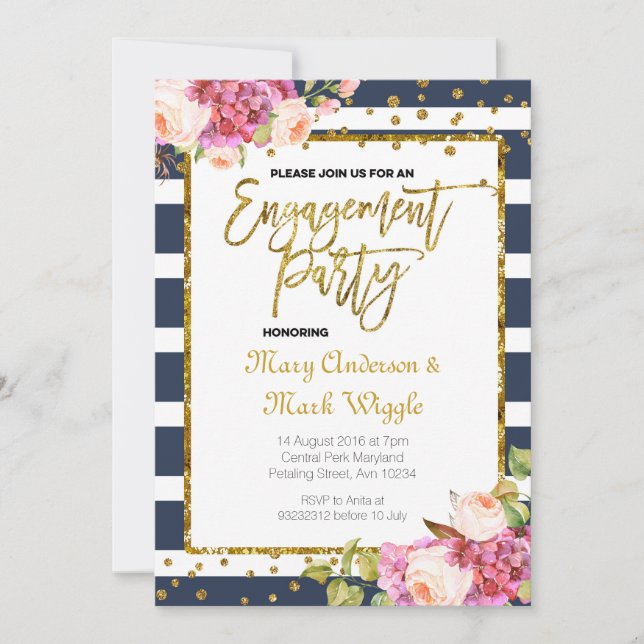 Invitation de la partie d'engagement de la Marine  (Devant)
