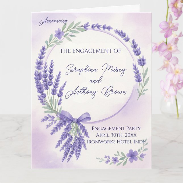 Invitation de la partie d'engagement de la typogra (Orchidée)