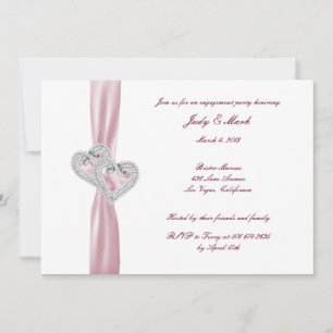 Invitation de la partie d'engagement des coeurs ro