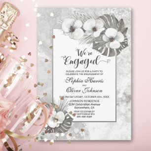 Invitation de la partie d'engagement des orchidées