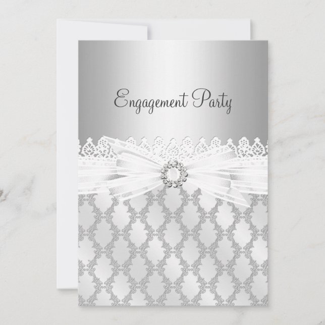 Invitation de la partie d'engagement Diamant et de (Devant)