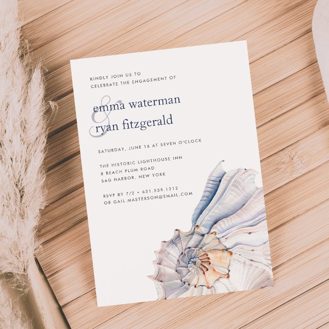 Invitation de la partie d'engagement du coquillage (Créateur téléchargé)