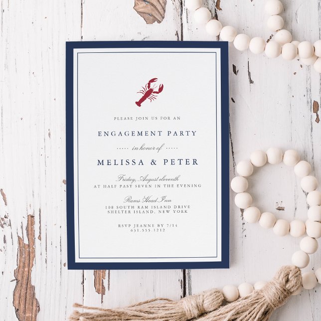 Invitation de la partie d'engagement du homard nau (Créateur téléchargé)
