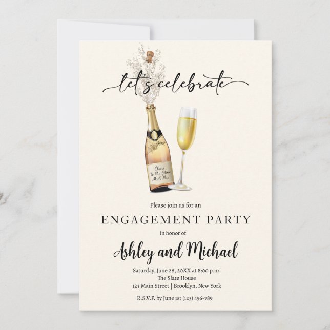 Invitation de la partie d'engagement en Champagne  (Devant)