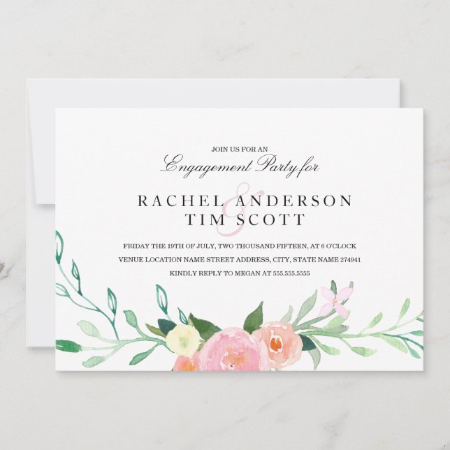 Invitation de la partie d'engagement Fleur sauvage (Devant)