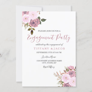 Invitation de la partie d'engagement Gold Rose & R