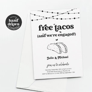 Invitation de la partie d'engagement gratuit Taco 