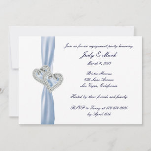 Invitation de la partie d'engagement Ice Blue Hear