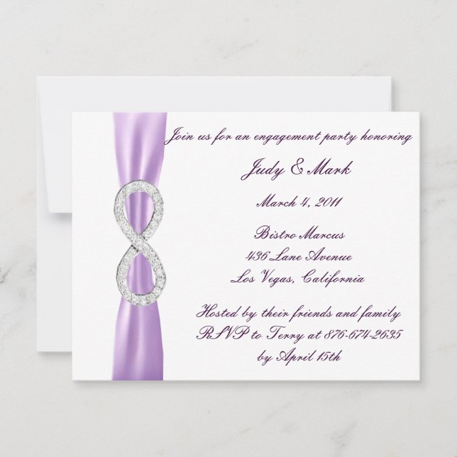 Invitation de la partie d'engagement Lavender Infi (Devant)