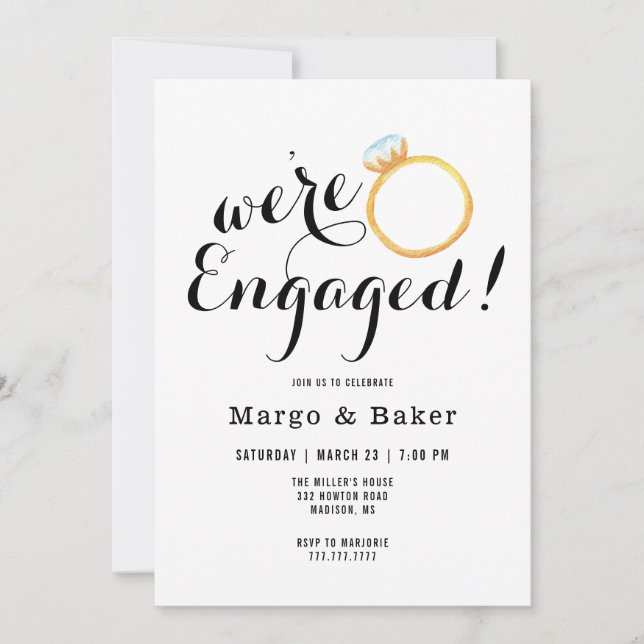 Invitation de la partie d'engagement minimaliste (Devant)