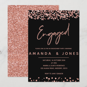 Invitation de la partie d'engagement ROSE OR FAUX