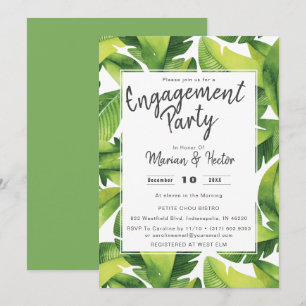 Invitation de la partie d'engagement tropicale de 